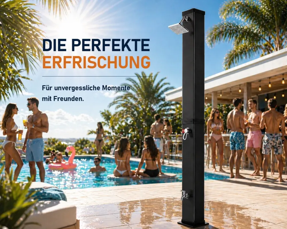 Strattore Solardusche / Gartendusche - Ocean in Schwarz Sale