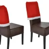 Stuhlhussen 4er Set Schwingstuhl Weihnachten I Rot I Nikolausmütze I Stuhlbezug Weihnachten Deko Weihnachtsmütze Stuhlabdeckung Stuhlbezug 4er Set ^ Novaliv New