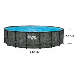 Summer Waves Elite Pool 549x 549 x 132 cm ^ SummerWave Discount