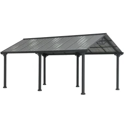 Stahl Carport EIGER - 367cm x 610cm, grau ^ Sunjoy Sale