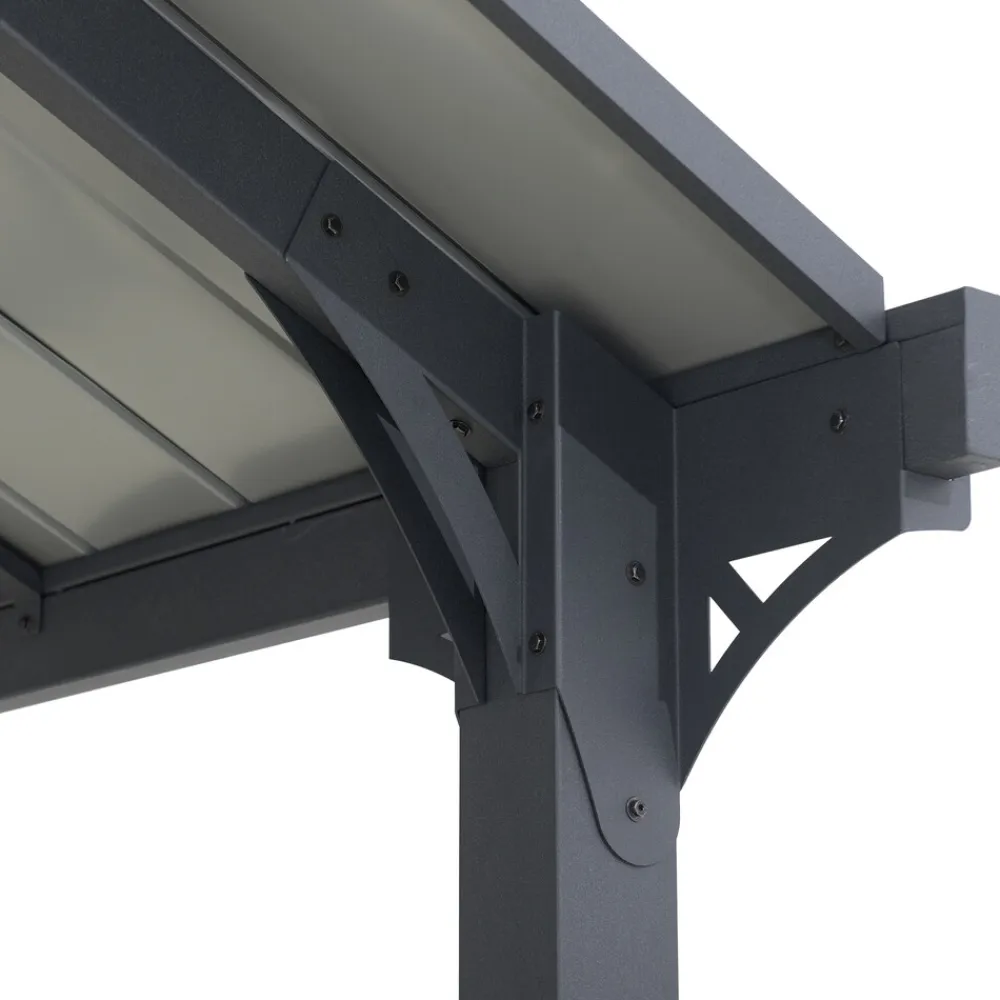 Stahl Carport EIGER - 367cm x 610cm, grau ^ Sunjoy Sale