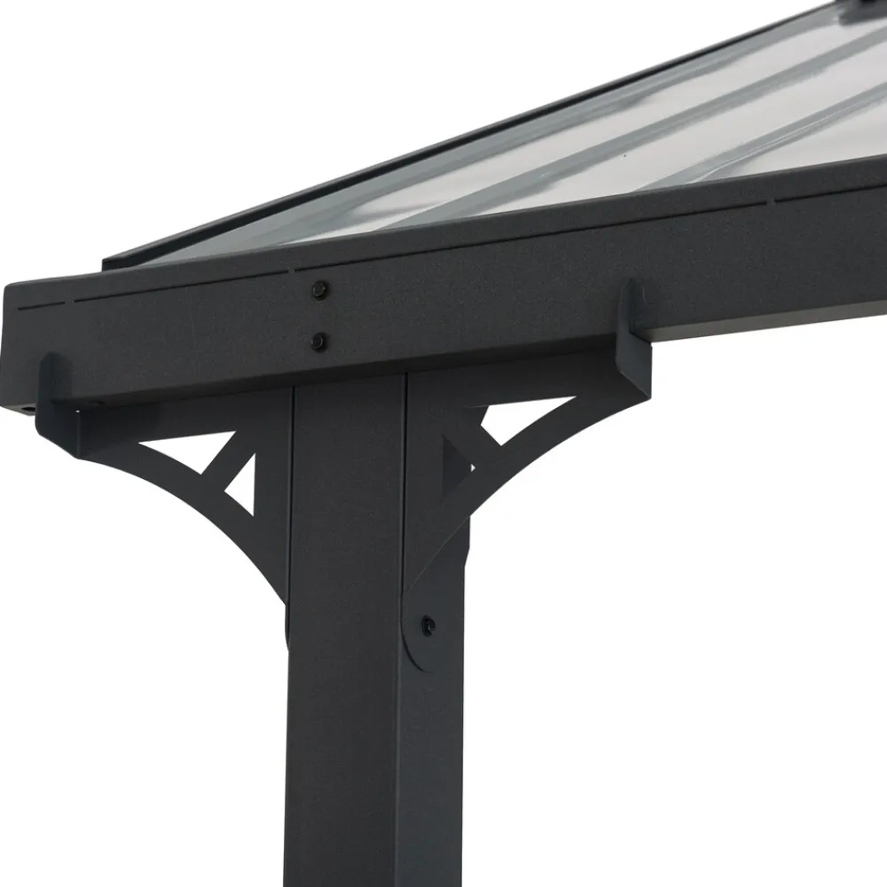 Stahl Carport EIGER - 367cm x 610cm, grau ^ Sunjoy Sale