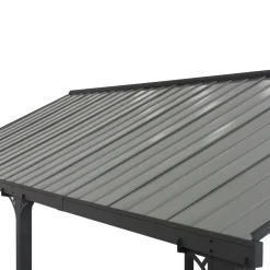 Stahl Carport EIGER - 367cm x 610cm, grau ^ Sunjoy Sale