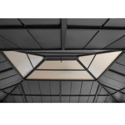 Zedernholz Gazebo ERNIR - 393cm x 452cm, anthrazit ^ Sunjoy Online