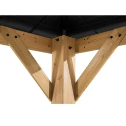 Zedernholz Gazebo ERNIR - 393cm x 452cm, anthrazit ^ Sunjoy Online