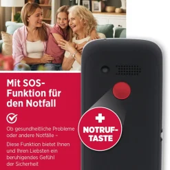 Olympia SUN Komfort Senioren Mobiltelefon mit Großtasten und großem Farb-LC-Display schwarz Sale