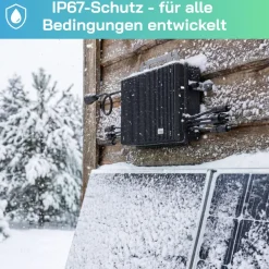 SUNNIVA ® 1840W Balkonkraftwerk BIFAZIAL FULLBLACK komplett Steckdose TSUN 2000W Wechselrichter, PV Solaranlage, 4x 460W Glas-Glas Solarmodule, inkl. 5m Kabel, Bluetooth WIFI, Komplettset Online