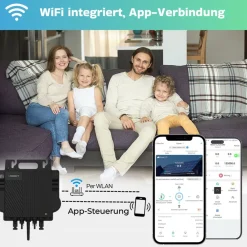 ® 920W Balkonkraftwerk BIFAZIAL FULLBLACK komplett Steckdose GROWATT NEO-800M-X Watt Wechselrichter, PV Solaranlage Komplettset,2x460W Glas-Glas Bifacial Solarmodule, 5m Kabel,4x1m Solarkabel ^ SUNNIVA Clearance