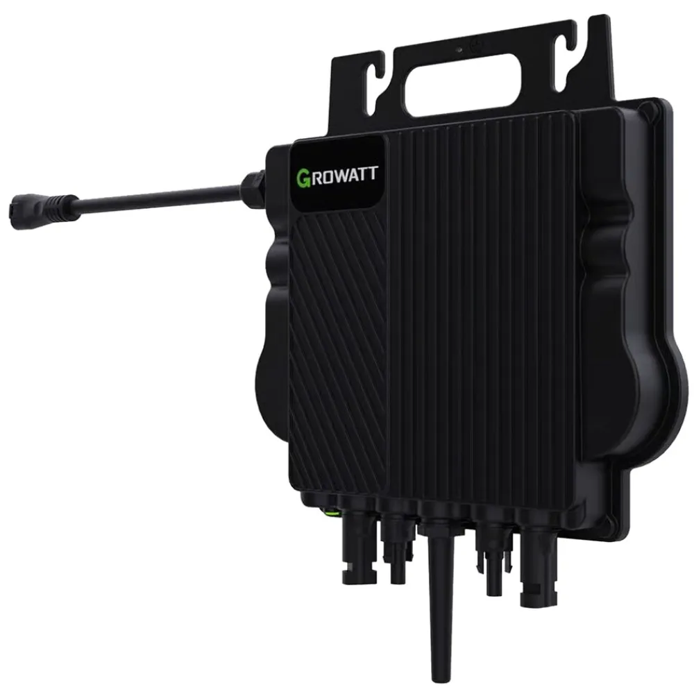 ® 920W Balkonkraftwerk BIFAZIAL FULLBLACK komplett Steckdose GROWATT NEO-800M-X Watt Wechselrichter, PV Solaranlage Komplettset,2x460W Glas-Glas Bifacial Solarmodule, 5m Kabel,4x1m Solarkabel ^ SUNNIVA Clearance