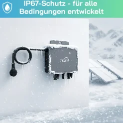® 920W Balkonkraftwerk BIFAZIAL FULLBLACK komplett Steckdose TSUN 800 Watt Wechselrichter, PV Solaranlage Komplettset, 2x 460W N-Type Glas-Glas Bifacial Solarmodule, 5m Kabel & 4x 1m Solarkabel ^ SUNNIVA