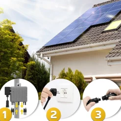 SUNNIVA ® 3000W Balkonkraftwerk Deye mit 6,72 kWh Speicher MARSTEK B2500-D, BIFAZIAL FULLBLACK komplett Steckdose, PV Solaranlage Komplettset mit Solarspeicher, 6x 500W N-Type Glas Bifacial Module Discount