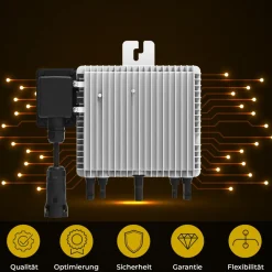 SUNNIVA ® 3000W Balkonkraftwerk Deye mit 6,72 kWh Speicher MARSTEK B2500-D, BIFAZIAL FULLBLACK komplett Steckdose, PV Solaranlage Komplettset mit Solarspeicher, 6x 500W N-Type Glas Bifacial Module Discount