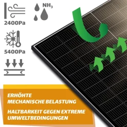 SUNNIVA ® 3000W Balkonkraftwerk Deye mit 6,72 kWh Speicher MARSTEK B2500-D, BIFAZIAL FULLBLACK komplett Steckdose, PV Solaranlage Komplettset mit Solarspeicher, 6x 500W N-Type Glas Bifacial Module Discount