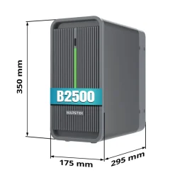 SUNNIVA ® 3000W Balkonkraftwerk Deye mit 6,72 kWh Speicher MARSTEK B2500-D, BIFAZIAL FULLBLACK komplett Steckdose, PV Solaranlage Komplettset mit Solarspeicher, 6x 500W N-Type Glas Bifacial Module Discount
