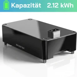SUNNIVA ® 2000W Balkonkraftwerk mit 4,24 kWh Speicher MARSTEK Venus A, BIFAZIAL FULLBLACK komplett Steckdose, PV Solaranlage Komplettset mit Solarspeicher, 4x 500W N-Type Glas Bifacial Module New