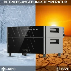 ® 1840W Balkonkraftwerk mit 5,12 kWh Speicher Marstek Venus D, BIFAZIAL FULLBLACK komplett Steckdose, PV Solaranlage Komplettset mit Solarspeicher, 4x 460W N-Type Glas-Glas Bifacial Module ^ SUNNIVA Sale