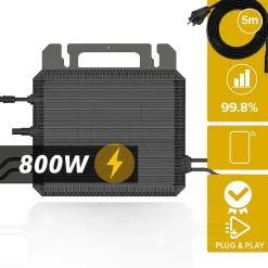 SUNNIVA ® 1000W Balkonkraftwerk mit 2,24 kWh Speicher MARSTEK B2500-D, BIFAZIAL FULLBLACK komplett Steckdose, PV Solaranlage Komplettset mit Solarspeicher, 2x 500W N-Type Glas Bifacial Module Best