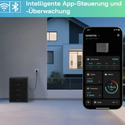 SUNNIVA ® 920W Balkonkraftwerk mit 2,12 kWh Speicher Marstek Venus A, BIFAZIAL FULLBLACK komplett Steckdose, PV Solaranlage Komplettset mit Solarspeicher, 2x 460W N-Type Glas-Glas Bifacial Module Clearance
