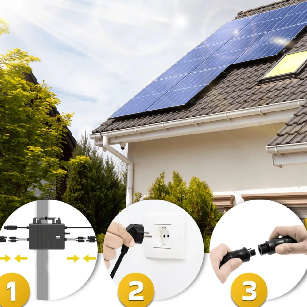 SUNNIVA ® 920W Balkonkraftwerk mit 2,01 kWh Speicher TSUN SOLARCAN TSOL-DCU2000Lite, BIFAZIAL FULLBLACK komplett Steckdose, PV Solaranlage Komplettset mit Solarspeicher, 2x 460W Glas-Glas Bifacial Online