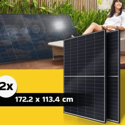 SUNNIVA ® 1800W Balkonkraftwerk 800W komplett Steckdose - Ecoflow Stream 800W Wechselrichter - PV Solaranlage Komplettset - 4x 450W (1800W) Solarmodule - inkl. 5m Kabel - Bluetooth, WIFI Hot