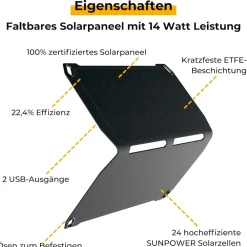 SunnyBAG Sunbooster 14 Solarpanel, schwarz Online