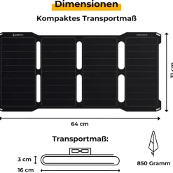 Sunbooster 28 Solarpanel, schwarz ^ SunnyBAG Discount