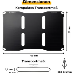 Sunbooster 21 Solarpanel, schwarz ^ SunnyBAG Clearance