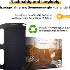 Sunbooster 21 Solarpanel, schwarz ^ SunnyBAG Clearance
