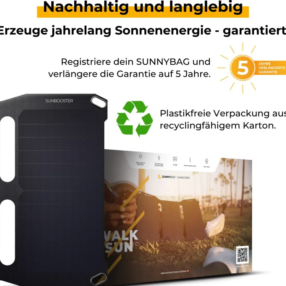 Sunbooster 21 Solarpanel, schwarz ^ SunnyBAG Clearance