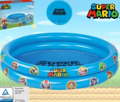 Happy People Super Mario Planschbecken 2-Ring-Pool 122x23cm Kinder Pool Garten baden Badespaß