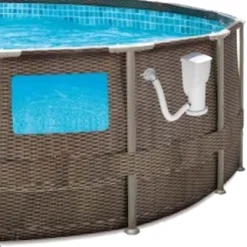Mountfield Swing Rahmen rund Pool Ø457 x 122cm Rattanoptik inkl. Zubehör Outlet