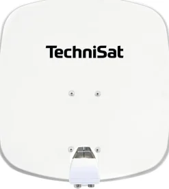 DIGIDISH 45 | Sat-Schüssel mit Twin-LNB & Wandhalterung, 2 TN polarweiß ^ Technisat Best