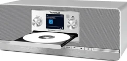 Technisat DIGITRADIO 372 CD IR – 10 W Internetradio mit DAB+, CD, Fernbedienung silber schwarz Clearance