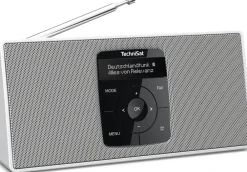 Technisat DIGITRADIO 2 S | Portables DAB+/UKW-Stereoradio, 2 W weiß schwarz/silber