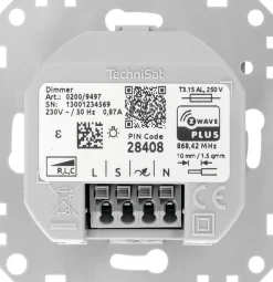 Technisat Dimmschalter-Einsatz | Z-Wave Unterputz-Schalter für Merten System M Outlet