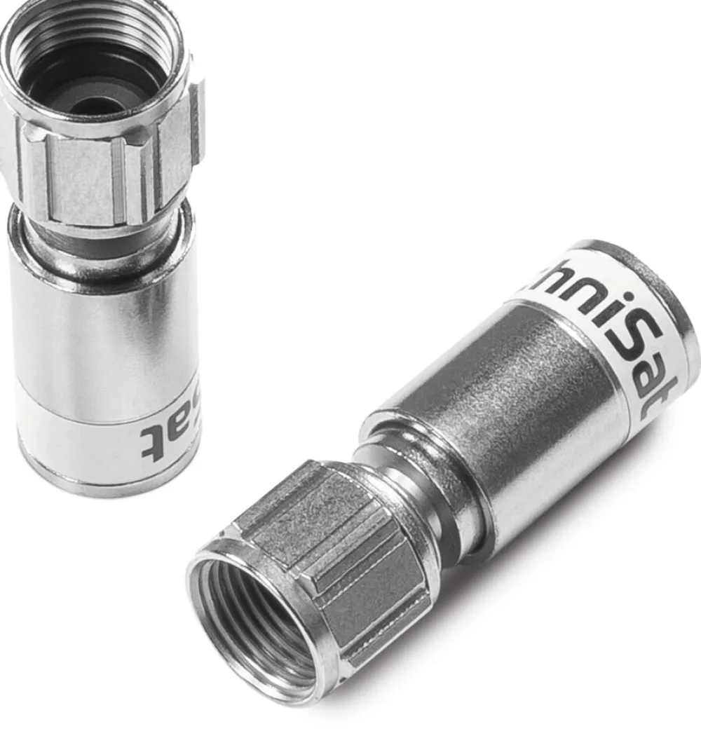 F-Kompressionsstecker 3.9 | High-End F-Stecker | 100 Stück ^ Technisat Hot