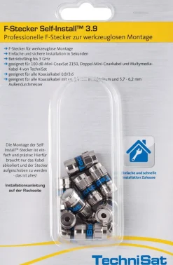 Technisat F-Stecker Self-Install Pack 3.9 |3.9 F-Stecker | 10 Stück Outlet