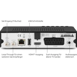 Technisat HD-S 210 – Kompakter HD SAT-Receiver (DVB-S/S2, HDMI, USB Mediaplayer) Clearance