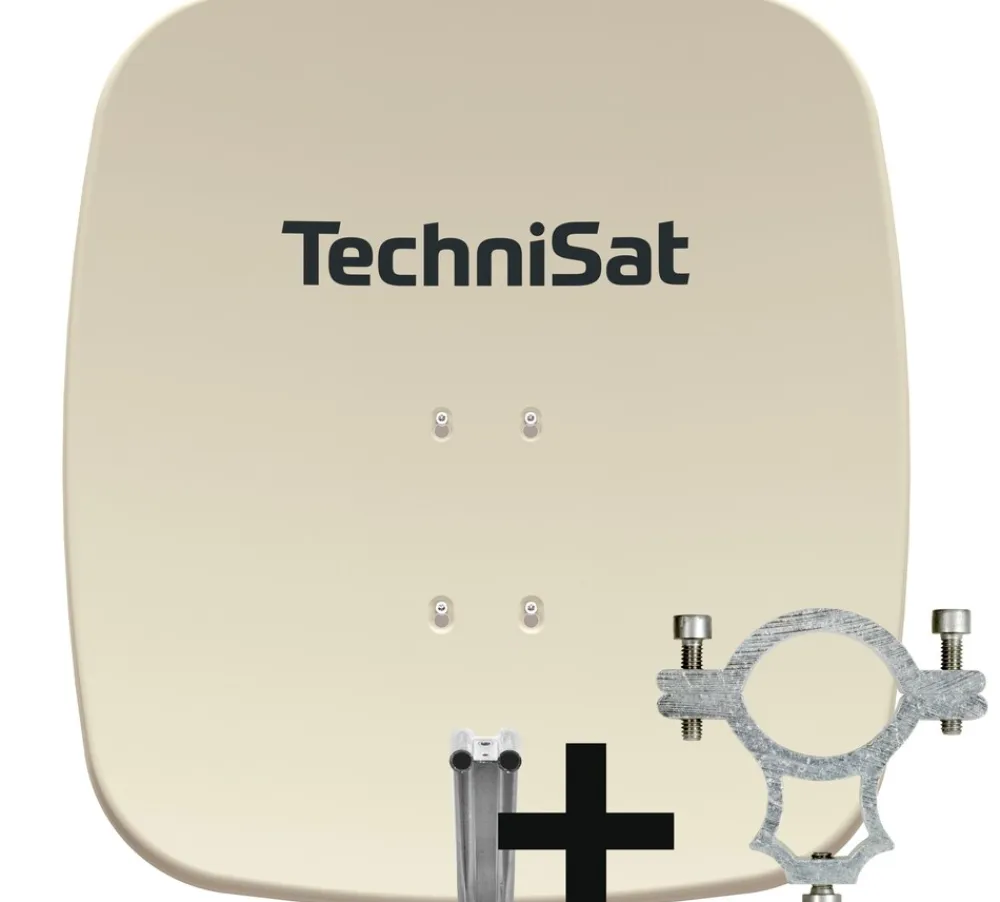 SATMAN 65 PLUS | Sat-Antenne inkl. Halteschelle und Halterung | rot beige (Produkt aktuell ausverkauft) ^ Technisat Hot