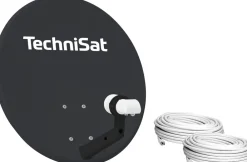 TECHNITENNE 60 - SAT-Anlage, 60 cm Durchmesser, für 2 Teilnehmer, inkl. Twin-LNB, 2x10m Kabel ^ Technisat