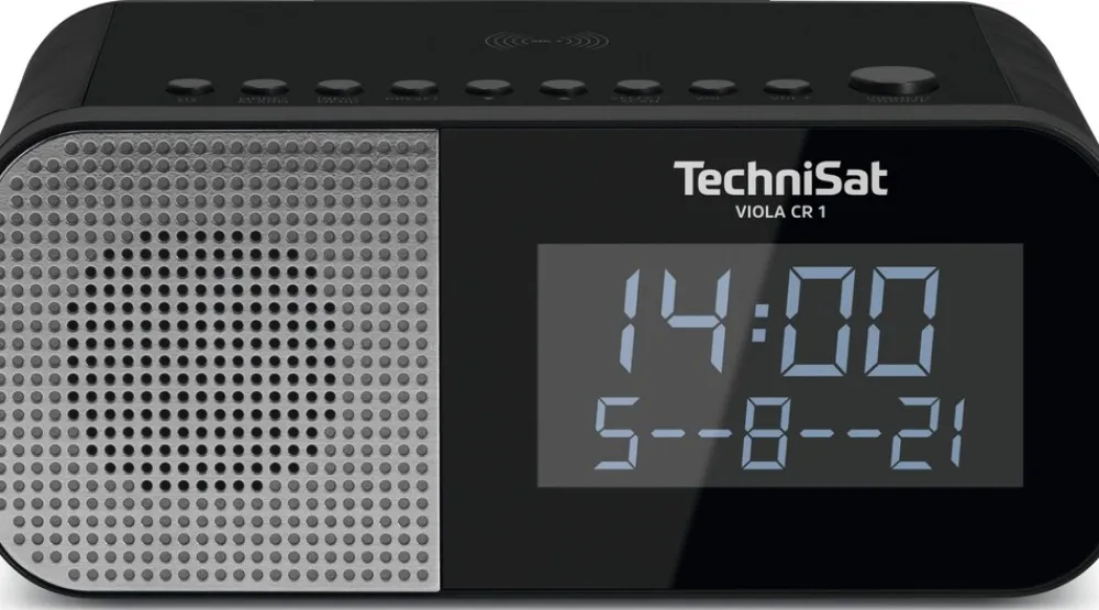 Technisat VIOLA CR 1 | DAB+ und UKW Radiowecker mit Wireless Charging | schwarz New