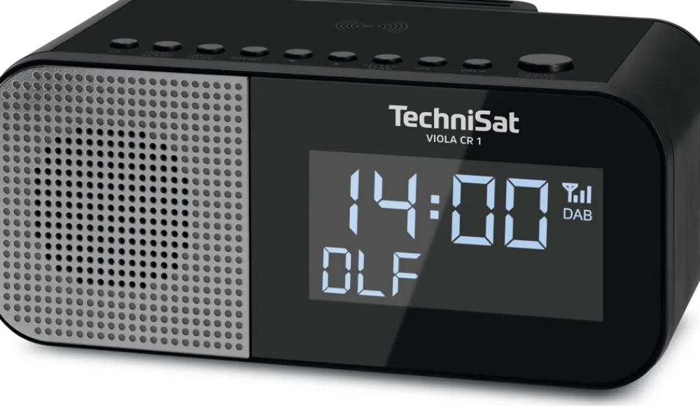 Technisat VIOLA CR 1 | DAB+ und UKW Radiowecker mit Wireless Charging | schwarz New
