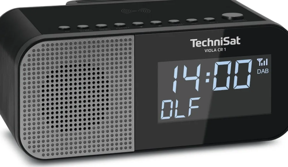 Technisat VIOLA CR 1 | DAB+ und UKW Radiowecker mit Wireless Charging | schwarz New