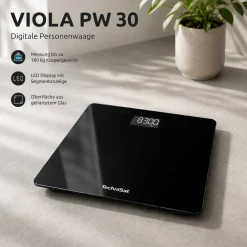 VIOLA PW 30 - Personenwagen bis zu 180kg, LED-Display, gehärtetes Glas ^ Technisat Outlet