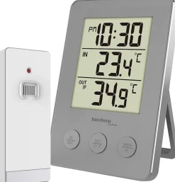 TECHNOTRADE WS 9175 Temperaturstation silber ^ Technoline