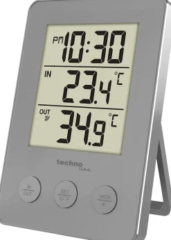 TECHNOTRADE WS 9175 Temperaturstation silber ^ Technoline