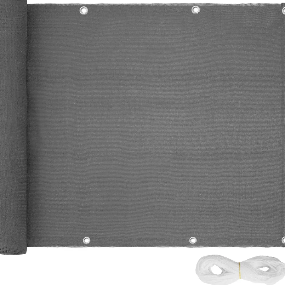 ® Balkon-Sichtschutz, witterungsbeständig und pflegeleicht, mit metallverstärkten Ösen, 600 x 75 cm ^ TecTake