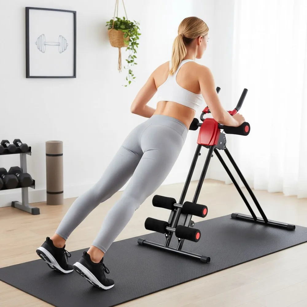 ® Bauchtrainer, 5-fach verstellbar, klappbar, mit Trainingscomputer ^ TecTake Outlet