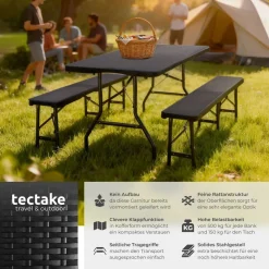 ® Bierzeltgarnitur, klappbar, hohe Belastbarkeit, mit Tragegriffen ^ TecTake Sale