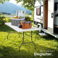 ® Campingtisch, klappbar, hohe Belastbarkeit, 183 x 76 x 74 cm ^ TecTake Online